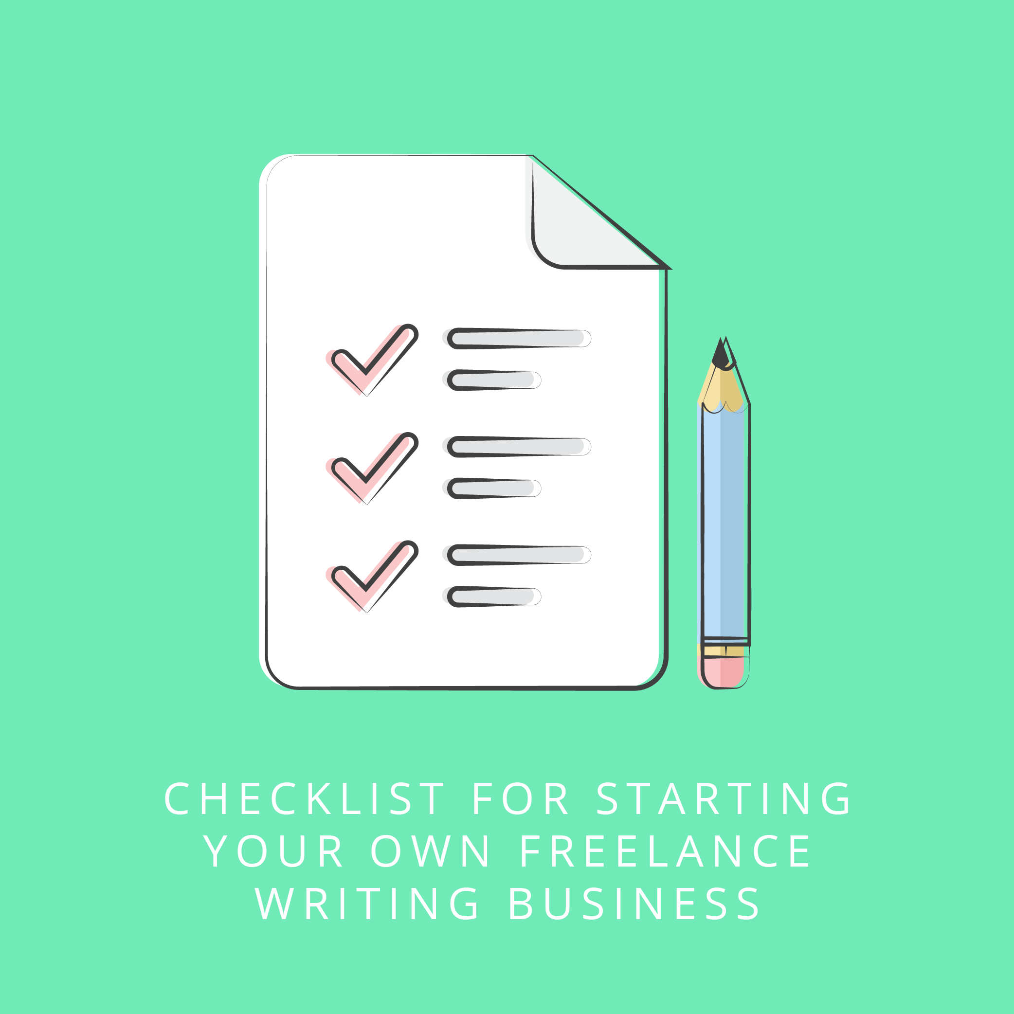 Illustration of a checklist and pencil.