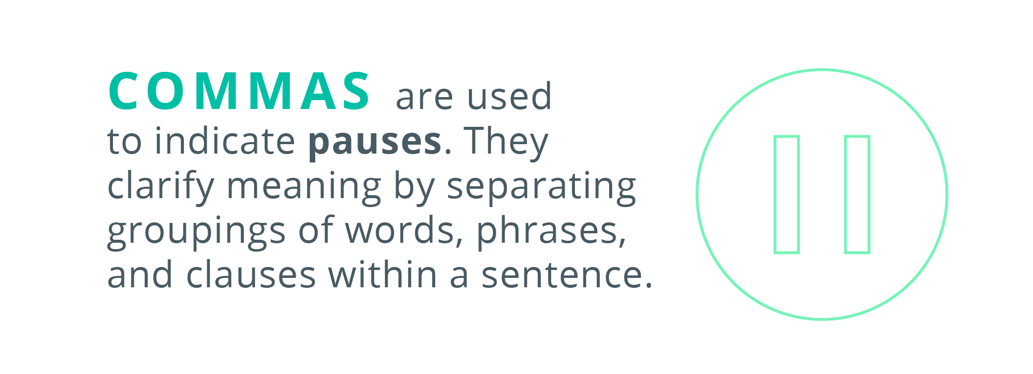 Commas are used to indicate pauses.