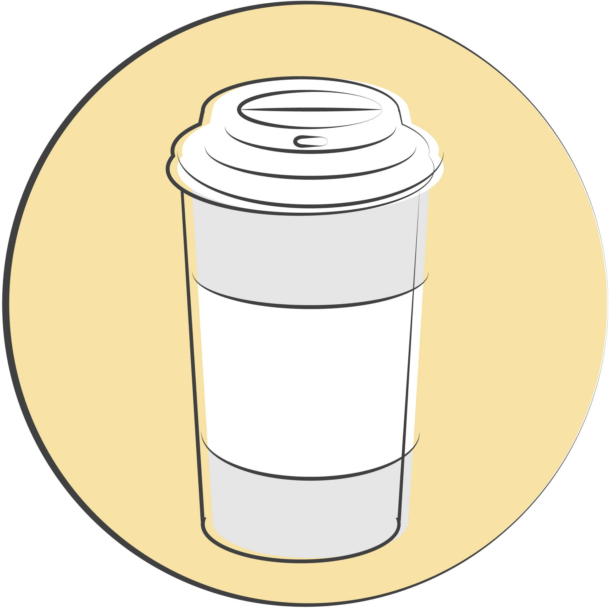 Illustration of a to-go coffee cup.
